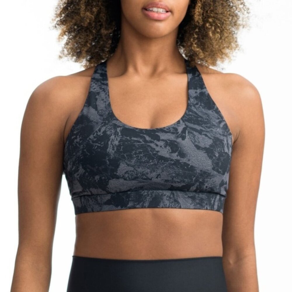 Lole Black And Grey Pattern Bra Medium - image 1
